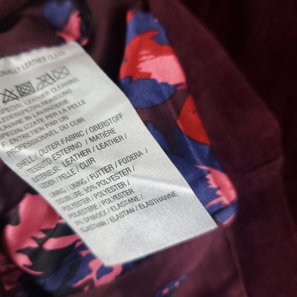 Isaac Mizrahi Live!  Burgundy Suede Moto Jacket 4 - Picture 9 of 12